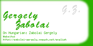 gergely zabolai business card